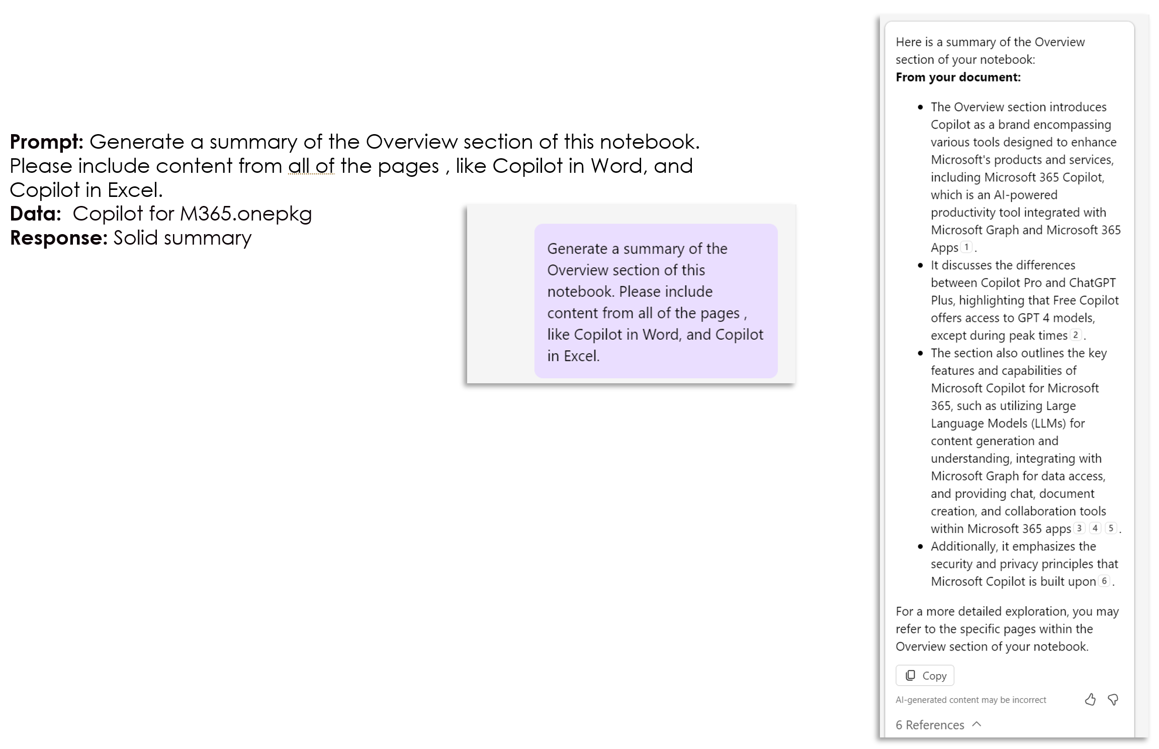Copilot for M365 in OneNote: Examples – Insights into Microsoft AI & M365